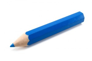 blue pencil